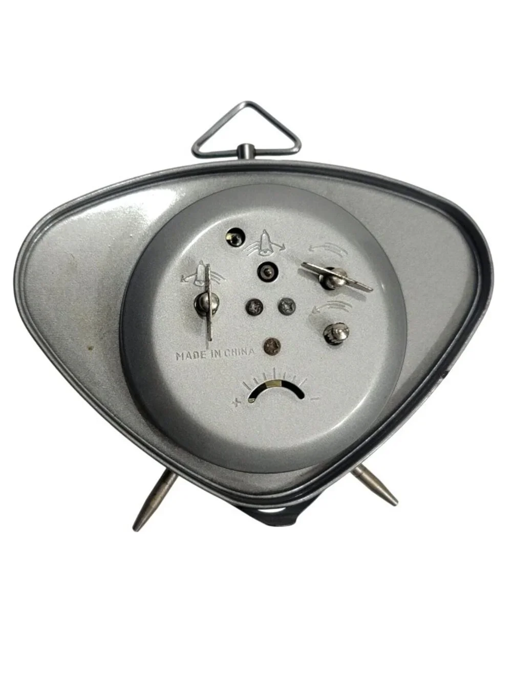 Vintage Style Sterling & Noble MCM Tabletop Clock Green Silver Retro Atomic